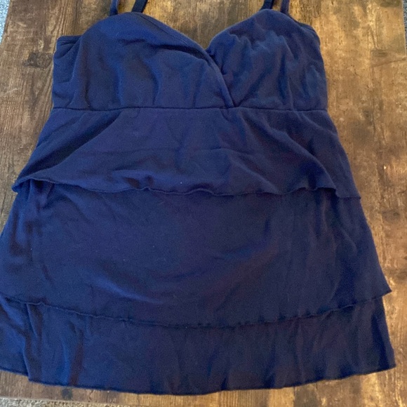 Thyme Maternity Nursing Top, Navy Blue layered - Picture 2 of 7